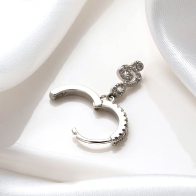 1 Pair Simple Series Classic Skull Copper No Plating Material Zircon Women Hoop Earrings h5 Picture7