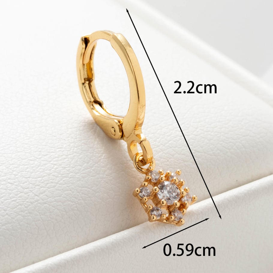 1 Paar Simple Series Simple Flower Kupfer Kein Beschichtungsmaterial Zirkon Damen Ohrstecker Bild5