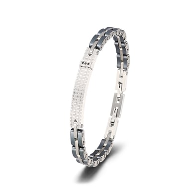 1 Paar Herrenarmbänder aus Edelstahl im Retro-Stil der Simple Series mit geometrischem Muster h5 Bild6