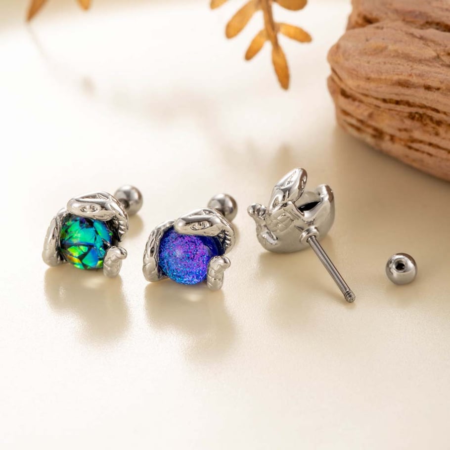 1 Pair Simple Series Classic Animal Titanium Steel No Plating Material Zircon Women Stud Earrings Picture10