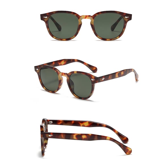 1 paire de lunettes de soleil unisexes CCB décontractées à imprimé léopard de la série Simple 2