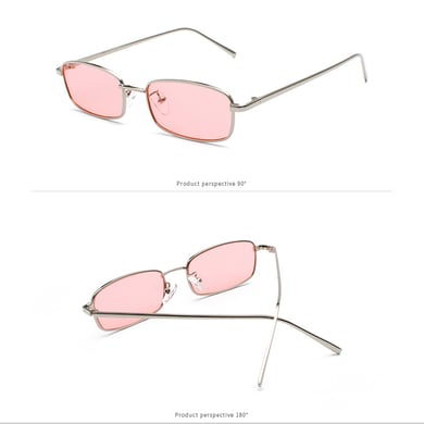 1 pair of fashionable and sweet solid - colored metal - spliced women's sunglasses h5 Picture6