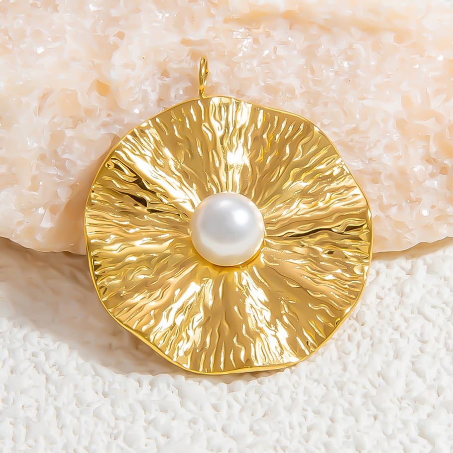 1 paio di pendenti da donna in acciaio inossidabile geometrico retrò della serie classica placcati in oro 18 carati Immagine9