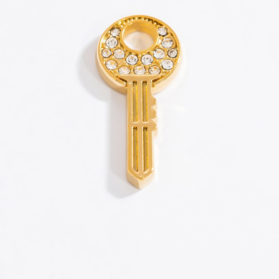 1 paire de pendentifs pour femme en acier inoxydable plaqué or 18 carats, série romantique, motif cœur Image9