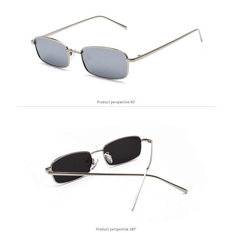 1 pair of fashionable and sweet solid - colored metal - spliced women's sunglasses Picture7