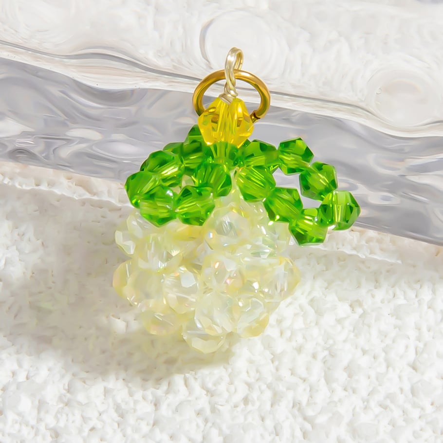 1 Piece Romantic Series Sweet Casual Fruit Glass Woven DIY Women's Pendants Picture7
