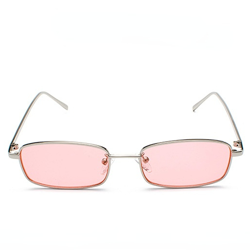 1 paire de lunettes de soleil simples en alliage de couleurs mélangées pour femmes