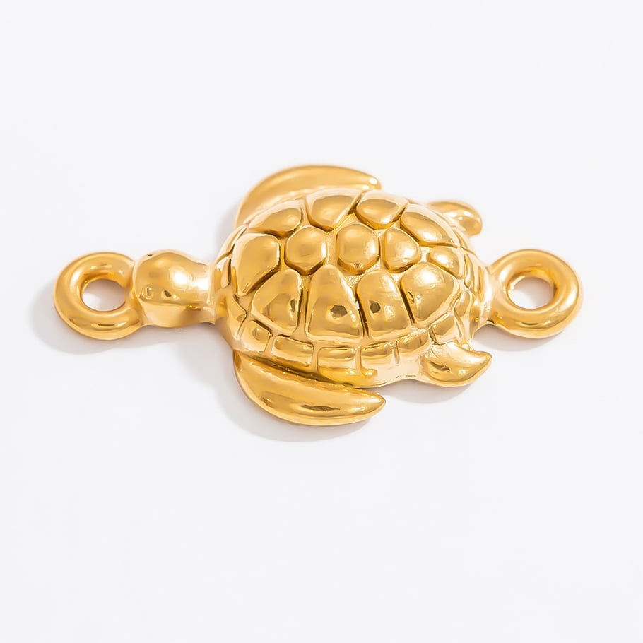 1 Pair Simple Series Daily Turtle Stainless Steel Gold Color DIY Women's Pendants Picture8