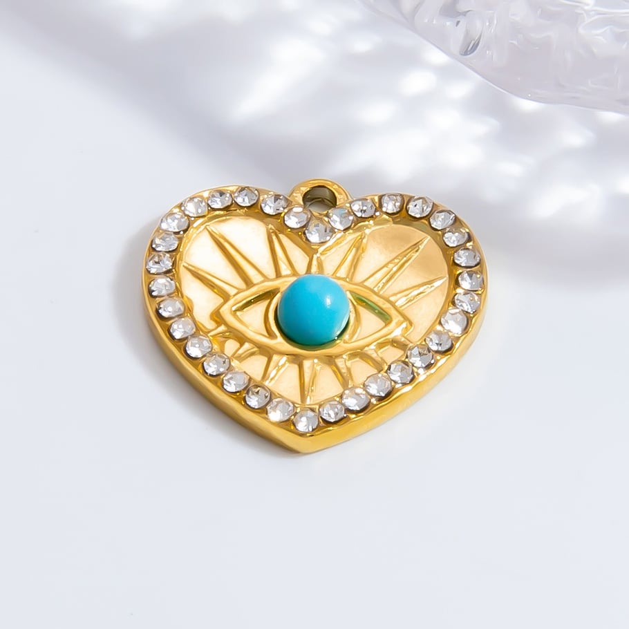 1 Piece Classic Series Retro Eye Stainless Steel Gold Color DIY Women's Pendants Picture7