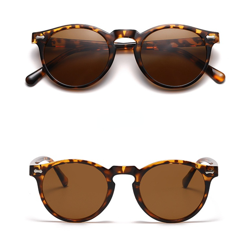 1 paar Simple Series Retro effen kleur hars dames zonnebrillen Afbeelding4