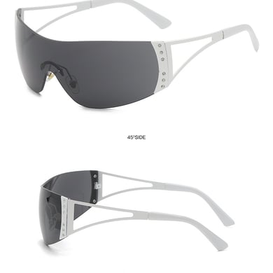 1 pair of fashionable women's sunglasses made of metal material h5 Picture11