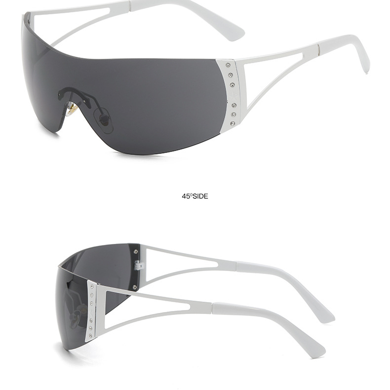 1 pair of fashionable women's sunglasses made of metal material Picture11