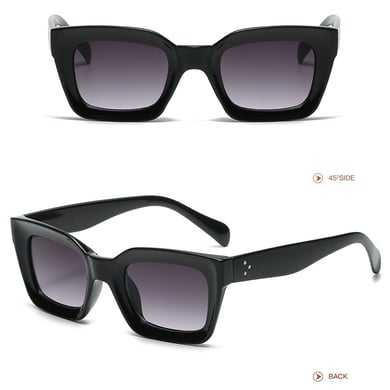 1 Paar Simple Series Daily Patchwork Kunststoff Damen Sonnenbrille h5 Bild8