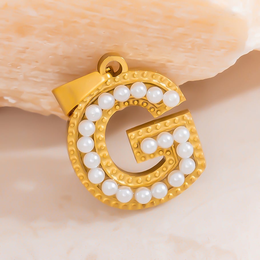 1 Piece Modern Series All-Match Letter Stainless Steel Gold Color DIY Women's Pendants Picture8