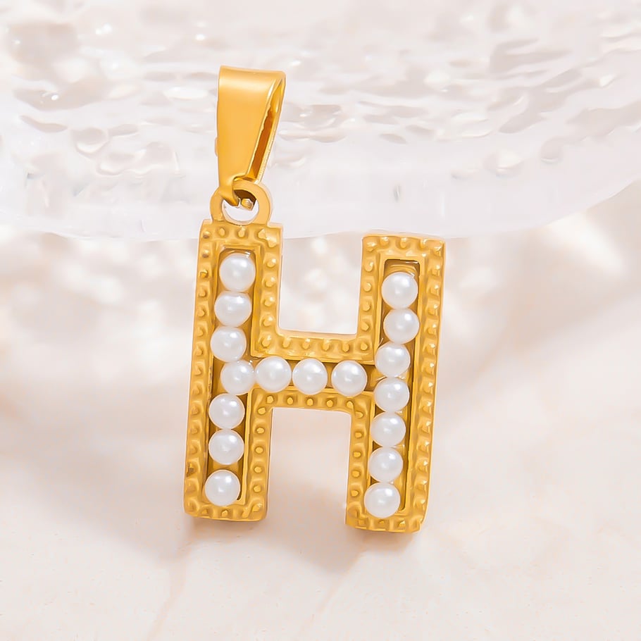 1 Piece Modern Series All-Match Letter Stainless Steel Gold Color DIY Women's Pendants Picture7