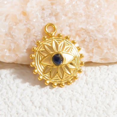 1 paio di pendenti da donna in acciaio inossidabile geometrico retrò della serie classica placcati in oro 18 carati h5 Immagine7