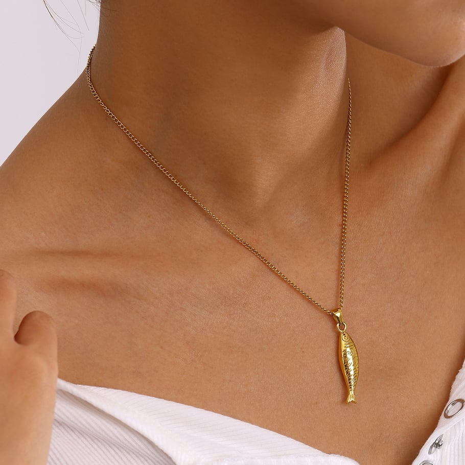 1 Piece Classic Series Europe and America Animal Stainless Steel 18K Gold Plated Women Pendant Necklaces Picture7