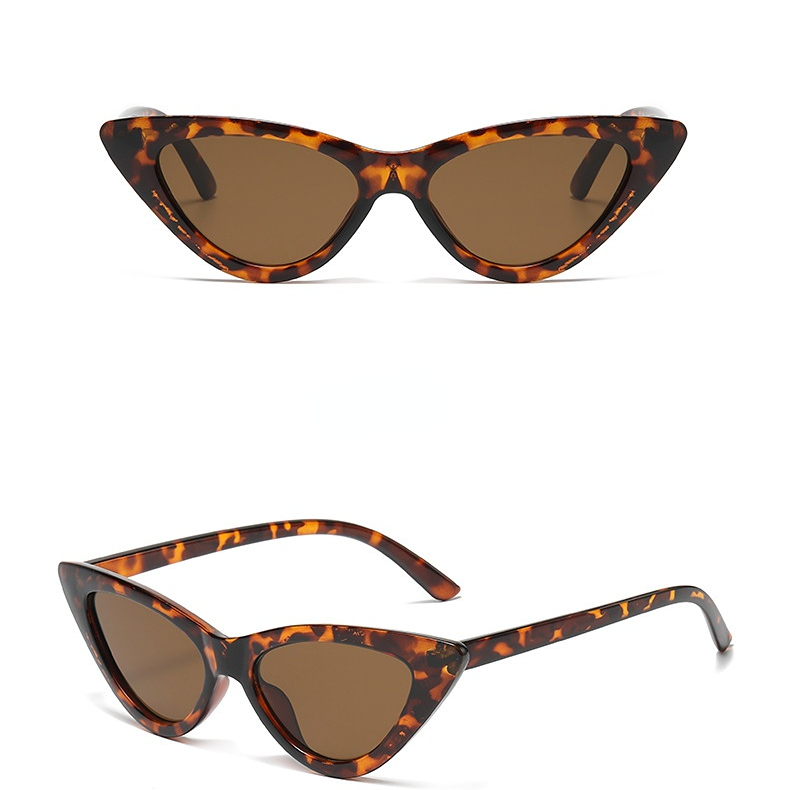 pair of stylish leopard - print color - blocking women's sunglasses Picture6