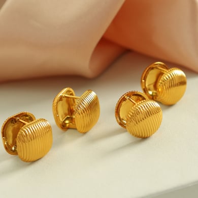 1 Paar Simple Series Simple Heart Edelstahl 18 Karat vergoldet Damen Ohrclips h5 Bild9