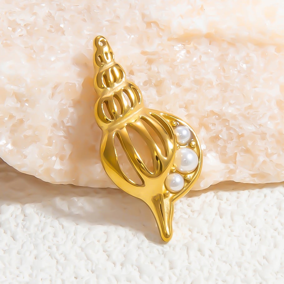 1 paio di pendenti da donna in acciaio inossidabile geometrico retrò della serie classica placcati in oro 18 carati Immagine11