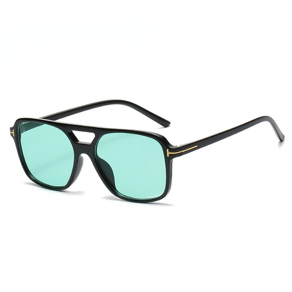 1 paire de lunettes de soleil simples en plastique de couleur unie pour femmes 2