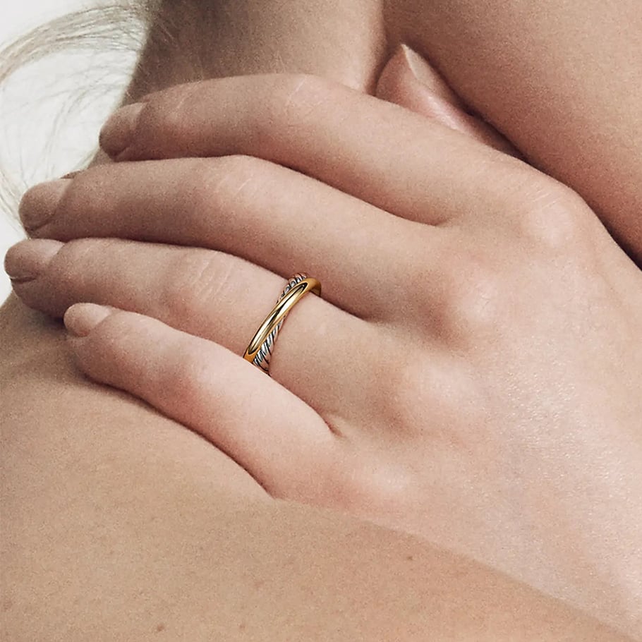 1 Pair Simple Series Simple Geometric Stainless Steel 18K Gold Plated Women Single Rings Picture6