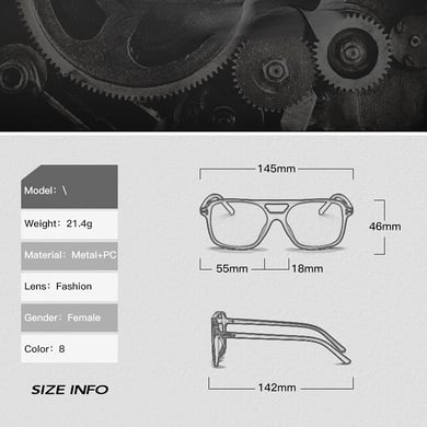1 Paar Simple Series Alltags-Sonnenbrille aus einfarbigem Kunststoff für Damen h5 Bild12