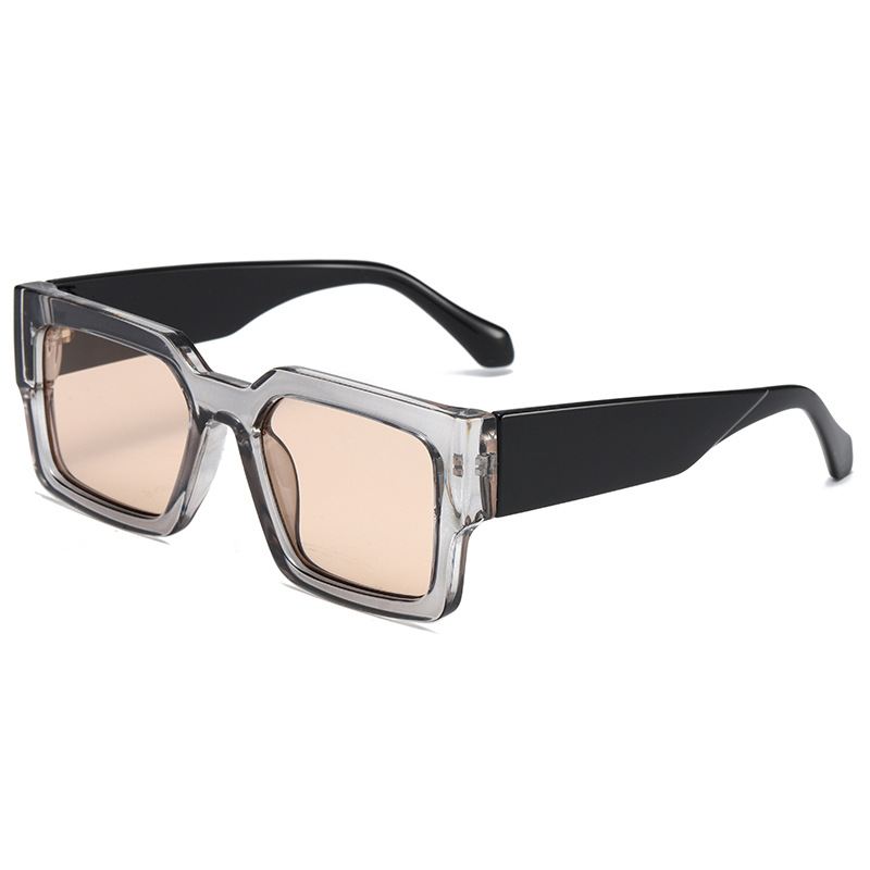 1 Pair Simple Series Daily Geometric Hawksbill Color Resin Rectangular Women's Sunglasses Picture10
