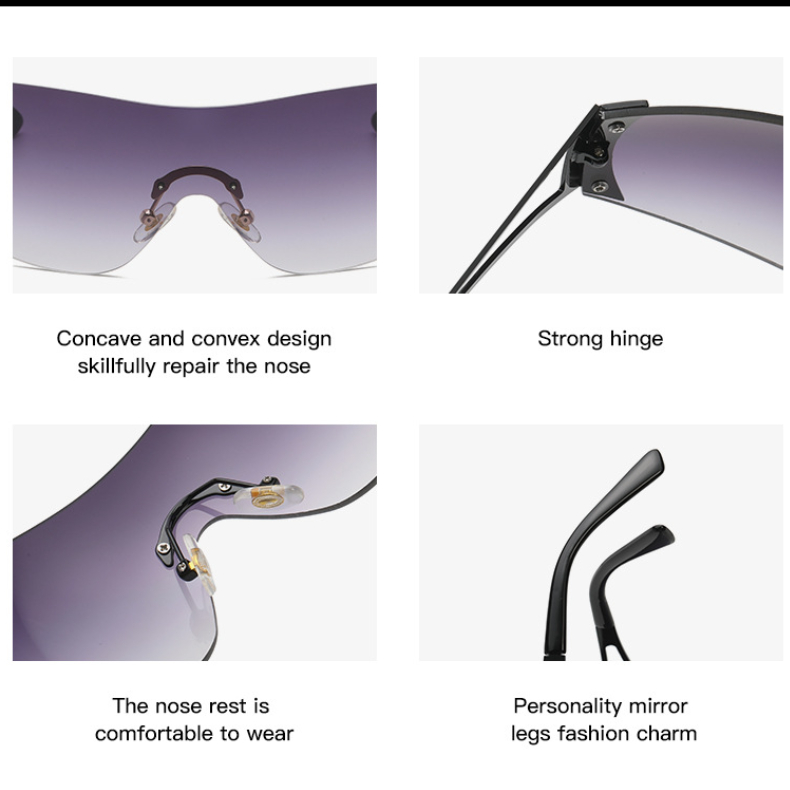 1 pair of fashionable women's sunglasses made of metal material Picture12