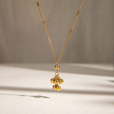 1 pezzo semplice serie giornaliera rotonda in acciaio inossidabile placcato oro 18K collane con ciondolo da donna h5 Immagine6