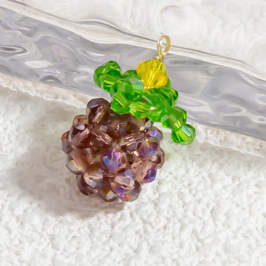 1 Piece Romantic Series Sweet Casual Fruit Glass Woven DIY Women's Pendants Picture9