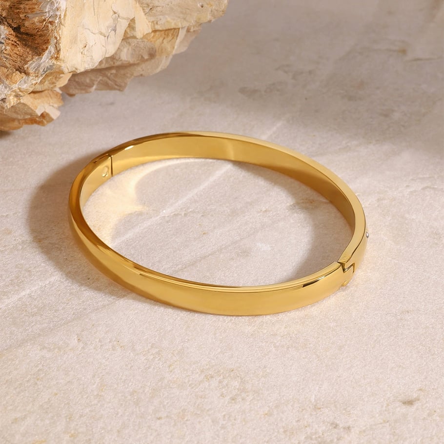 1 Stück Romantische Serie Europa und Amerika Stern Edelstahl Gold Farbe Überzogene Damen Armreifen Bild6