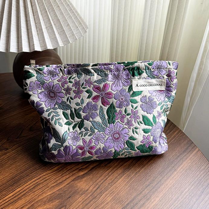 1 Piece Romantic Series Natural Flower Canvas Women's Bags Picture6