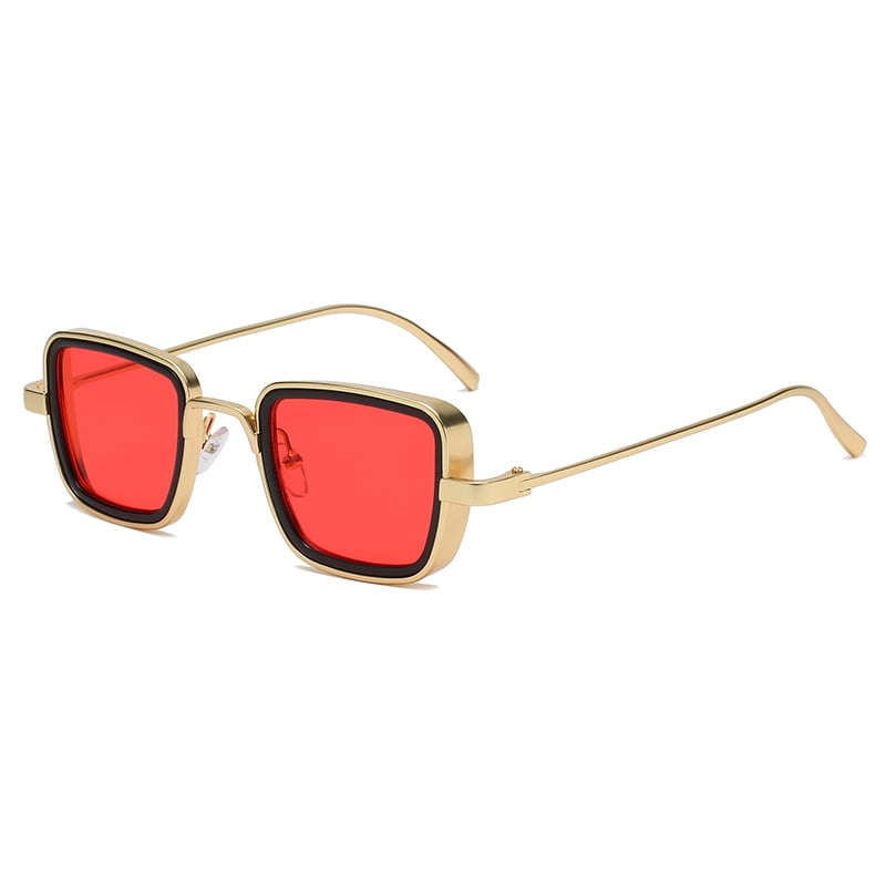 1 Pair Fashionable Series Chic Lightweight Alloy Gold Color Anti-glare Unisex Sunglasses Picture7