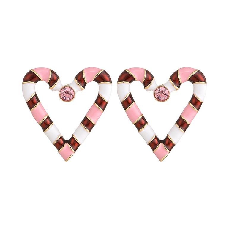 1 Pair Designable Series Elegant Heart Shape Gold Color Alloy Chic Women's Stud Earrings Picture6
