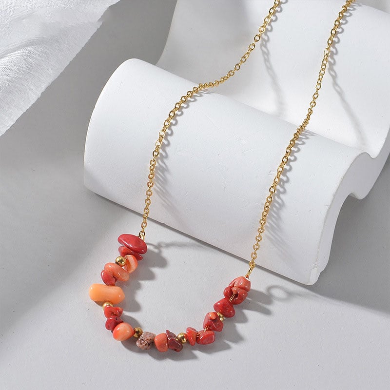 1 Piece Simple Series Daily Beads Stainless Steel Women's Beaded Necklaces Picture9