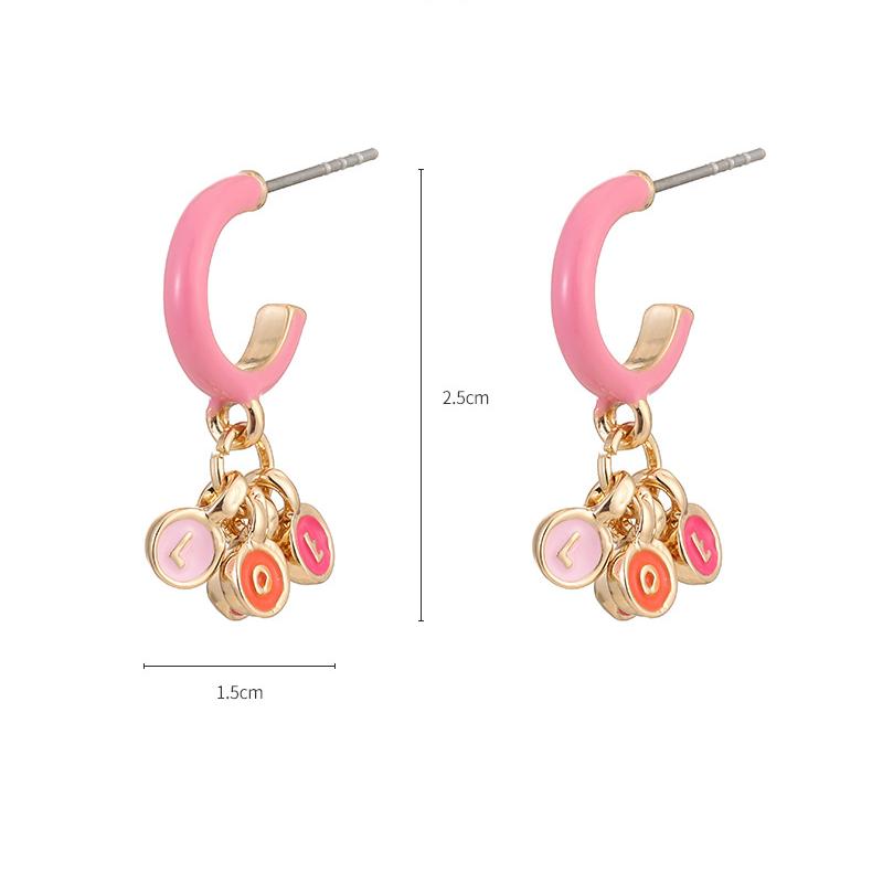 1 Set Stylish Series Chic Polychrome Heart Drop Oil Alloy Exquisite Women's Earrings Set h5Picture8