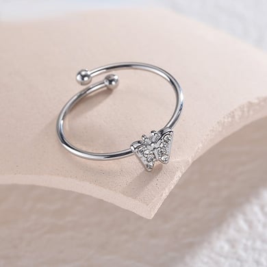 Bague ajustable en acier inoxydable pour femme, série Simple, motif animal simple, 1 pièce h5 Image7