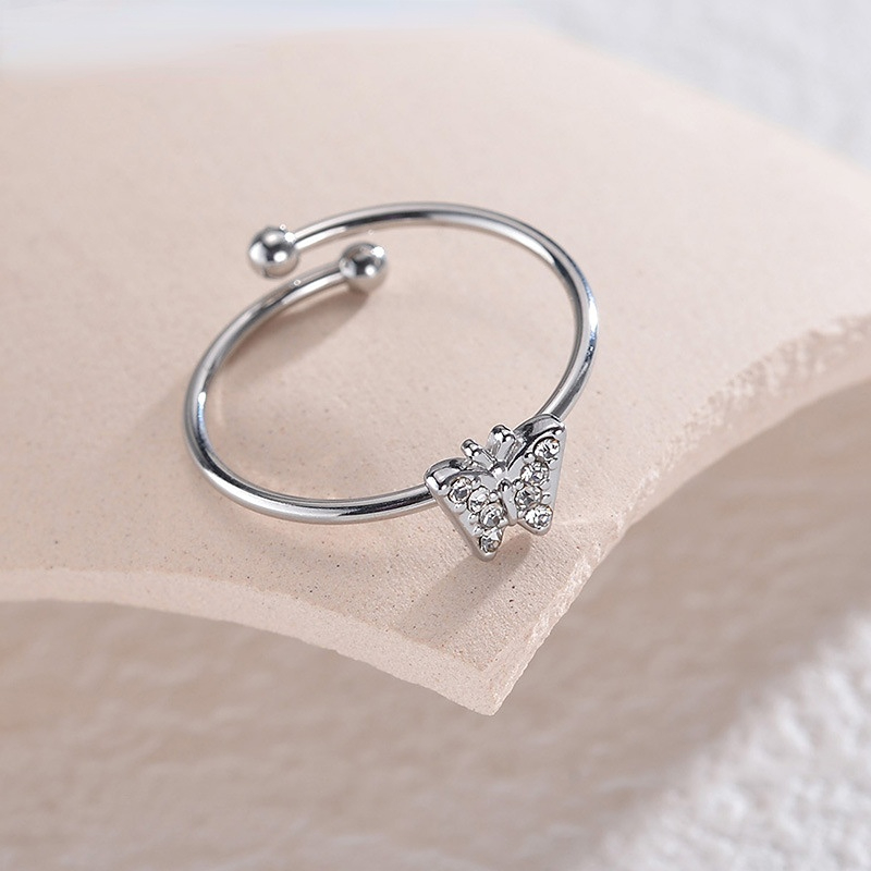 Bague ajustable en acier inoxydable pour femme, série Simple, motif animal simple, 1 pièce Image7