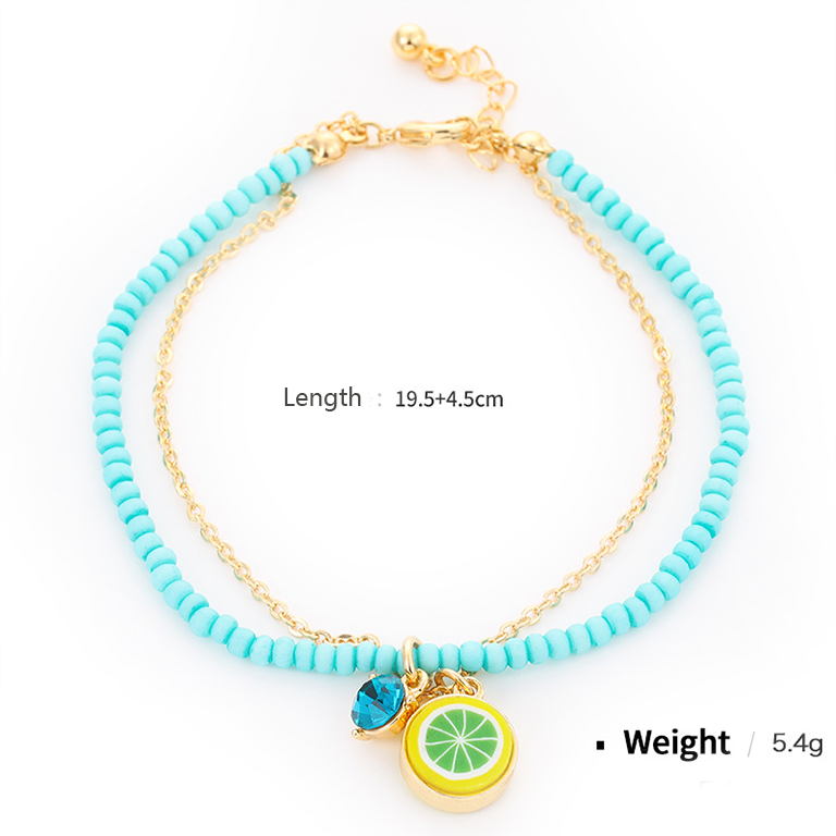 Pulseras unisex de cuentas de aleación con diseño de planta de vacaciones, serie romántica, 1 pieza Imagen6