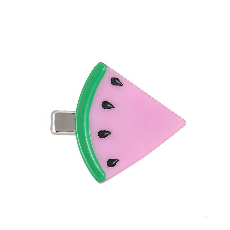1 Piece Summer Series Daily Funny Watermelon Shape Resin Women's Hair Clips Picture7