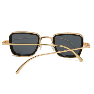 1 Pair Fashionable Series Chic Lightweight Alloy Gold Color Anti-glare Unisex Sunglasses h5 Picture10
