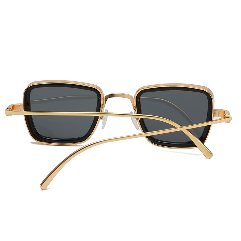 1 Pair Fashionable Series Chic Lightweight Alloy Gold Color Anti-glare Unisex Sunglasses Picture10