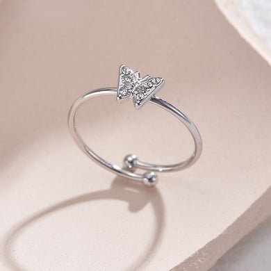 Bague ajustable en acier inoxydable pour femme, série Simple, motif animal simple, 1 pièce h5 Image3