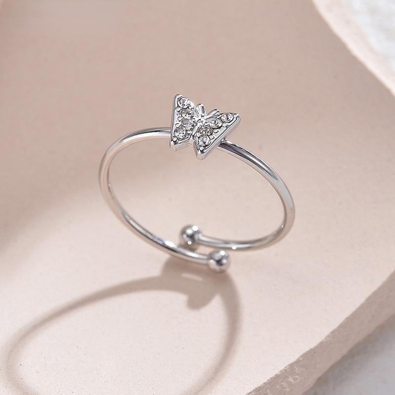 Bague ajustable en acier inoxydable pour femme, série Simple, motif animal simple, 1 pièce Image3