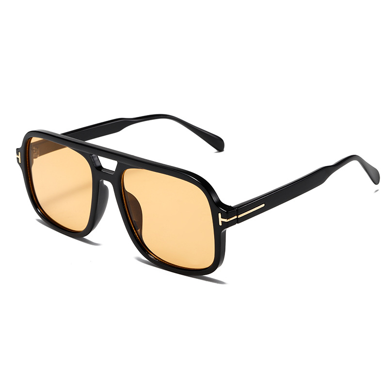 1 Paar Simple Series Alltags-Sonnenbrille aus einfarbigem Kunststoff für Damen Bild3