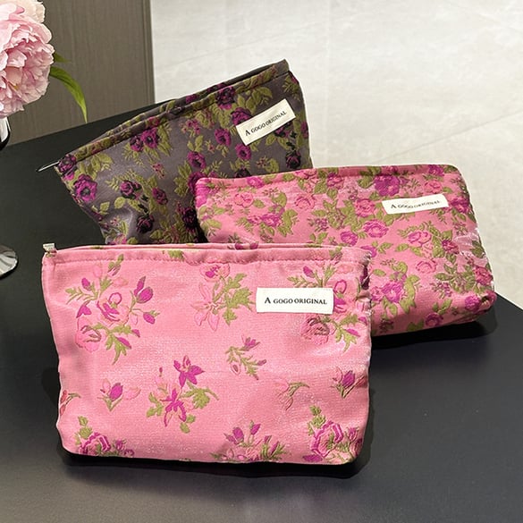 1 pieza de bolsos de mujer de poliéster con flores retro de serie lujosa 2