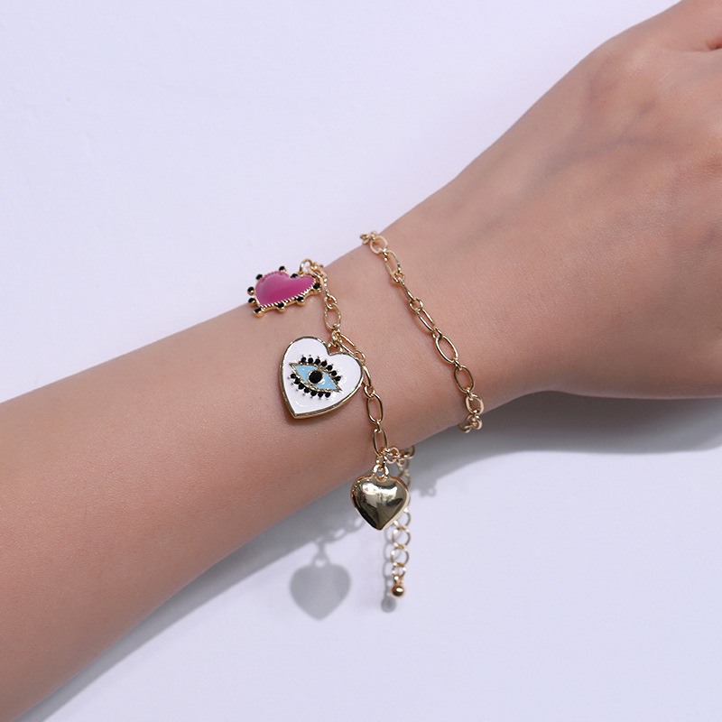 1 Stück Luxuriöse Serie Retro Herz Legierung Damen Charm Armbänder Bild5