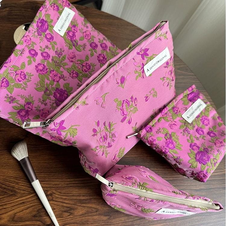 1 Stück luxuriöse Retro-Blumen-Polyester-Damentaschen der Serie Bild5