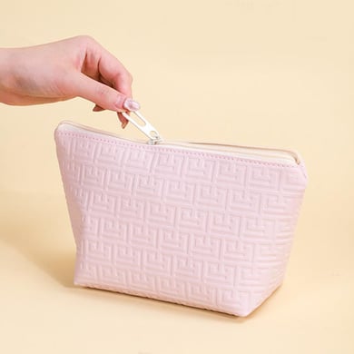 1 par de bolsos de mujer de PU con diseño a cuadros informales de serie simple h5 Imagen4